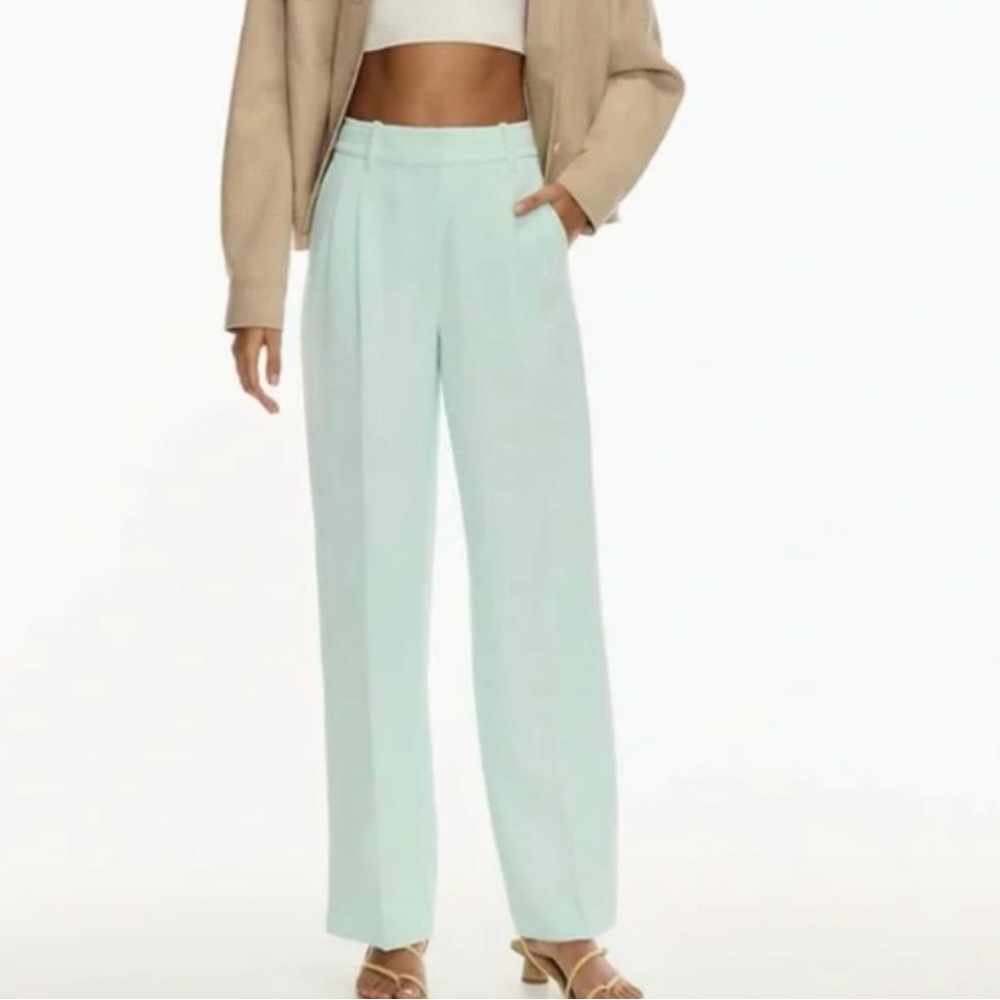 Elegant Mint Green Women's Pants